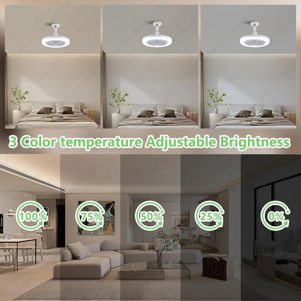 VENTILADOR INTELIGENTE 2 EN 1 CON LUZ LED