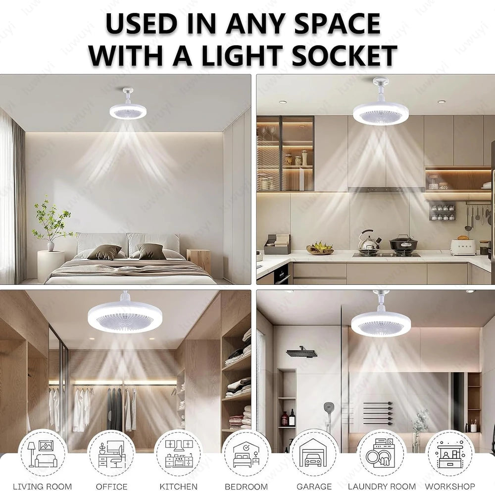 VENTILADOR INTELIGENTE 2 EN 1 CON LUZ LED