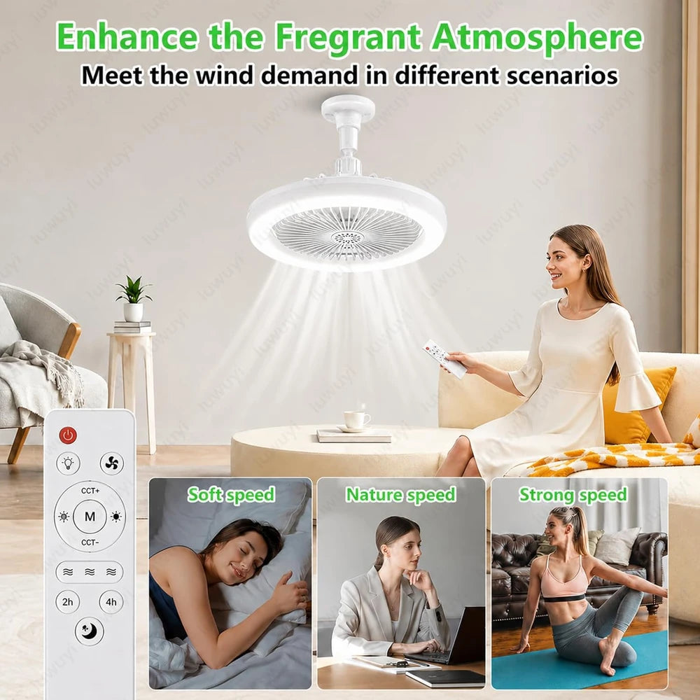 VENTILADOR INTELIGENTE 2 EN 1 CON LUZ LED