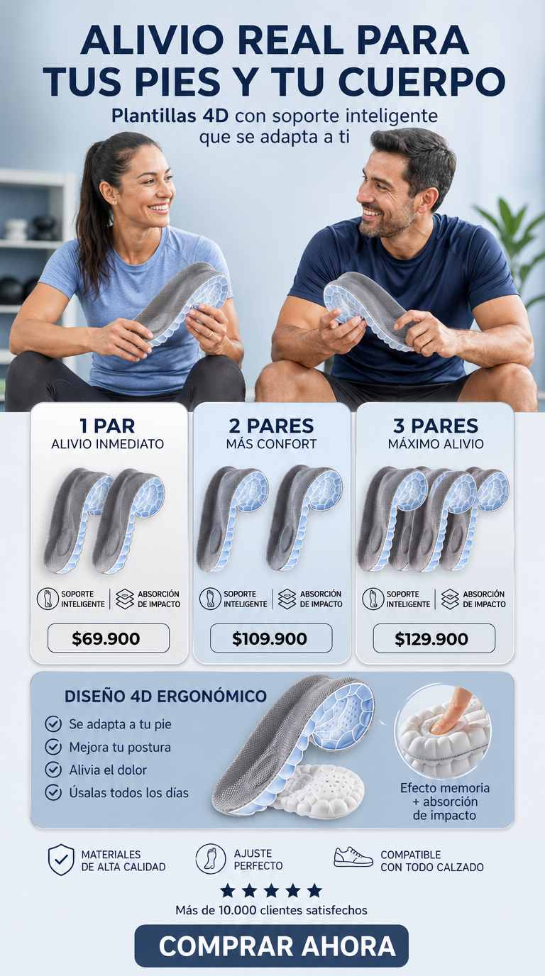 PLANTILLAS TECNOLOGIA 4D ULTRACOMODAS VISCOELASTICAS
