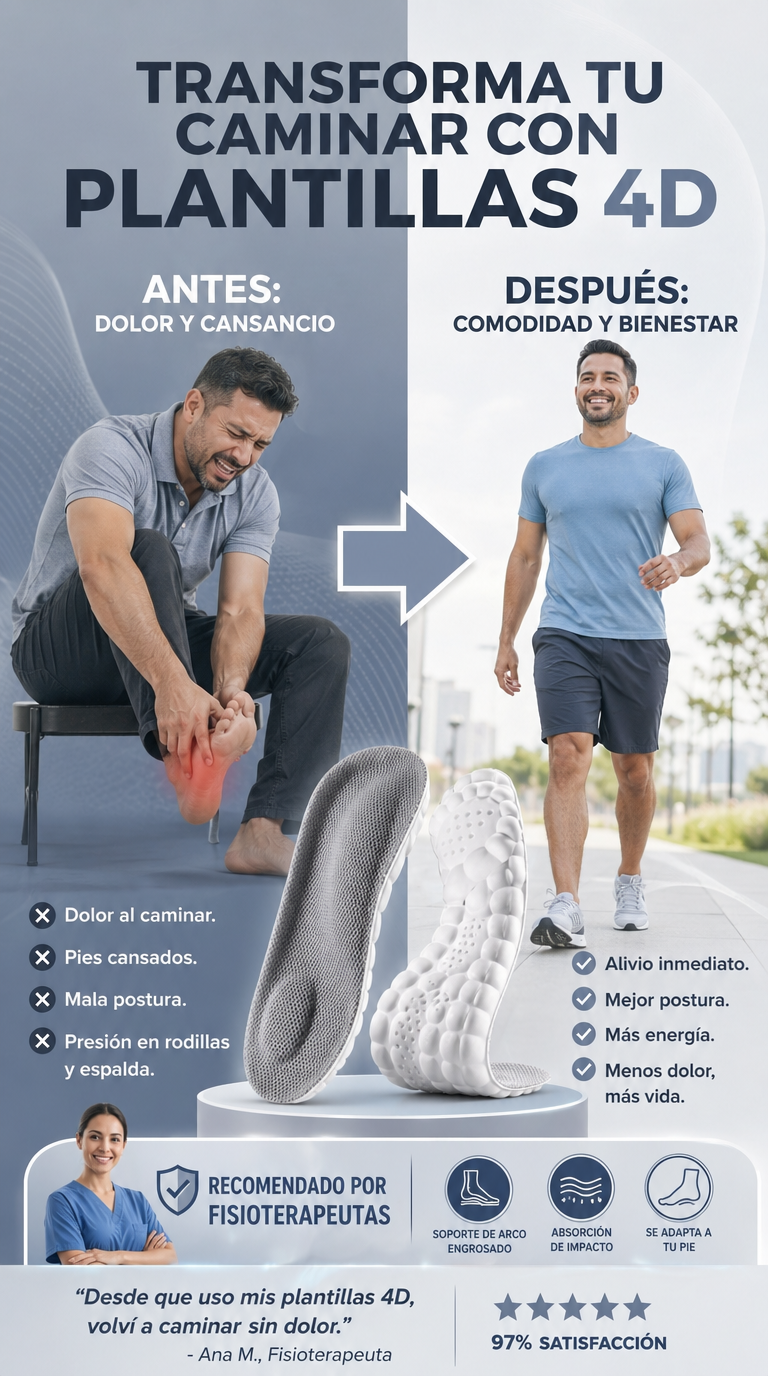 PLANTILLAS TECNOLOGIA 4D ULTRACOMODAS VISCOELASTICAS