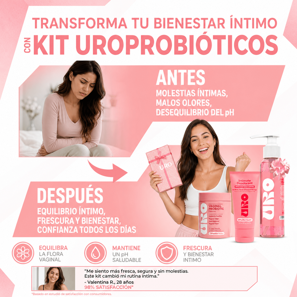 SUPER KIT DE PROBIOTICOS VAGINALES PARA UN PH EQUILIBRADO. PROBIÓTICOS+JABON ÍNTIMO+ DESODORANTE ÍNTIMO