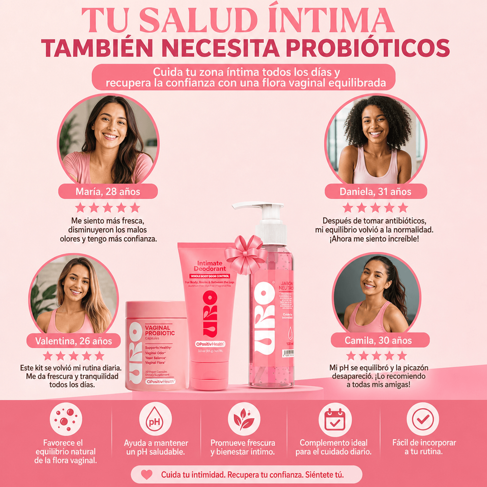 SUPER KIT DE PROBIOTICOS VAGINALES PARA UN PH EQUILIBRADO. PROBIÓTICOS+JABON ÍNTIMO+ DESODORANTE ÍNTIMO