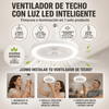 VENTILADOR INTELIGENTE 2 EN 1 CON LUZ LED