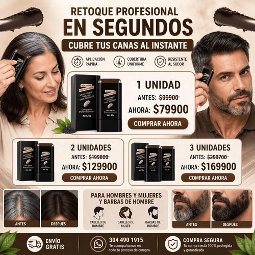 BARRA CUBRE CANAS PARA BARBA Y CABELLO