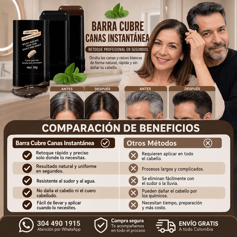 BARRA CUBRE CANAS PARA BARBA Y CABELLO