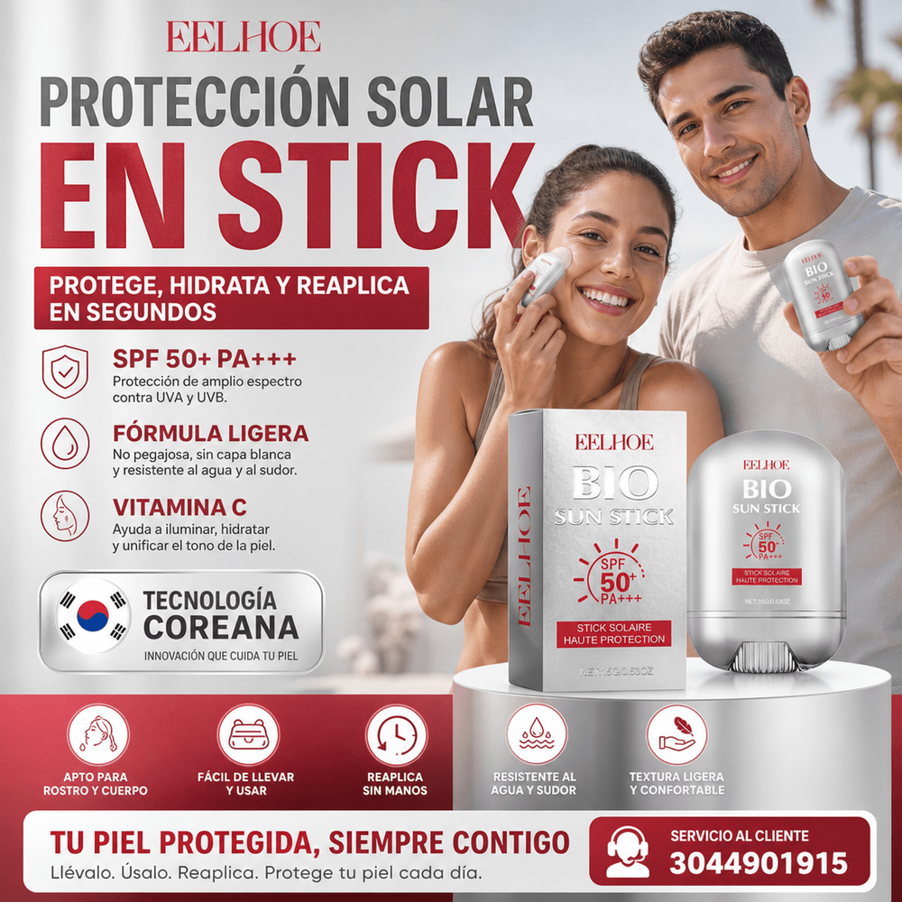 PROTECTOR SOLAR COREANO EN BARRA CON SPF50+ PA+